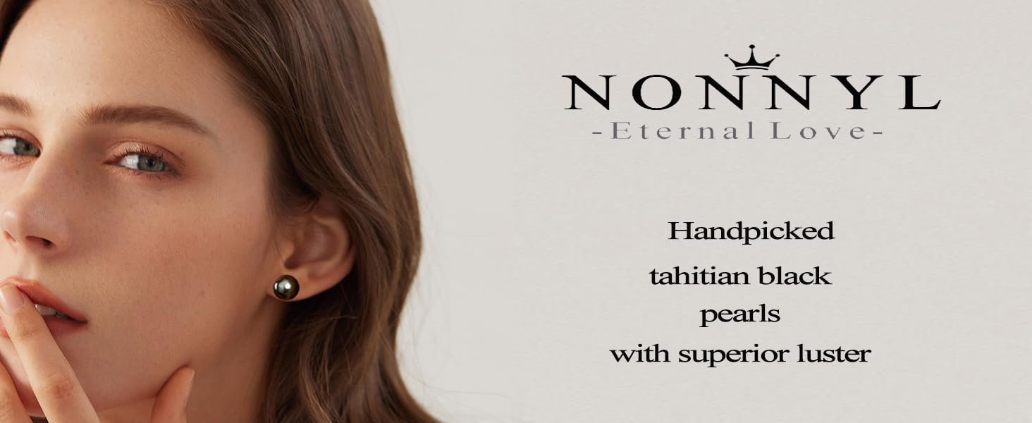 black pearl earrings